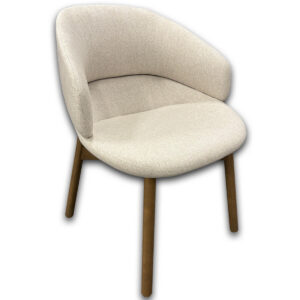 Used Grey Guest Chair W/ Maple Legs
