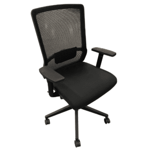 All Black Mesh-Back Task Chair With Lumbar