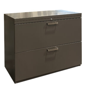 Used 36" W Dark Gray Two-Drawer Lateral File