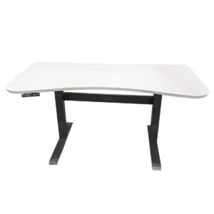 Gallery Used 60" W Curved Worksurface W/ Varidesk Height Adjustable Base