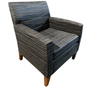 Blue Multi-Colored Upholstered Lounge Chair