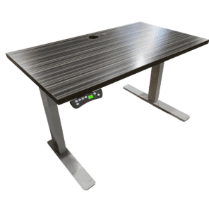 Kimball 42" W Grey Laminate Height Adjustable Desk