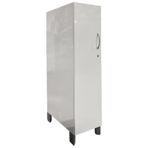 Gallery Used Allsteel 58" W White Height Adjustable Desk With Dual Monitor Arms & Storage