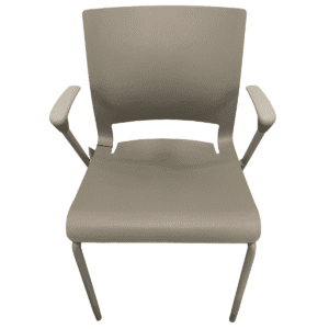 Sit On It Rio Series Multipurpose Stacking Chair W/ Arms In Grey
