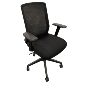 Poppin Nomad Black Mesh-Back Task Chair