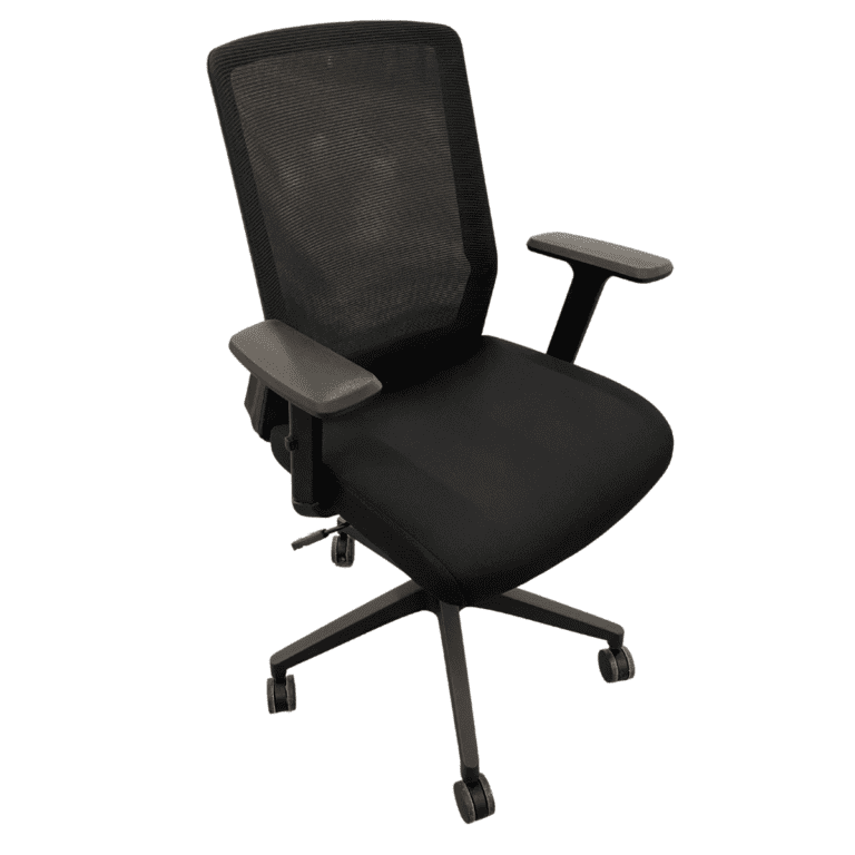 Knoll Regeneration Series Task Chair In Black W/ Dark Grey Seat