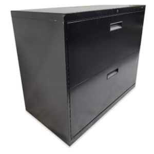 36" Black Hon Two Drawer Lateral Files