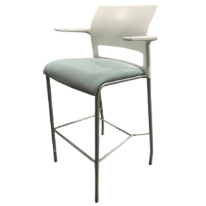 Steelcase Bristo Stool W/ Teal Padded Seat