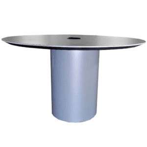 Allsteel 48" x 29" Round Table W/ Knife Edge An Power