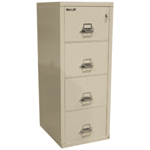 FireKing 25 Legal 4-Drawer Vertical File Cabinet In Putty