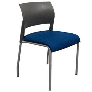 Steelcase Move Stacking Guest Chair W/ Blue Upholstered Seat
