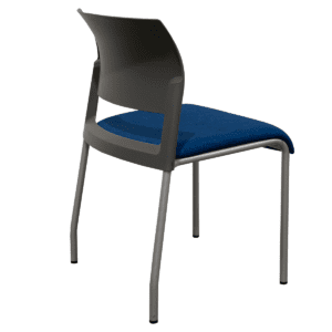 Gallery Steelcase Move Stacking Guest Chair W/ Blue Upholstered Seat