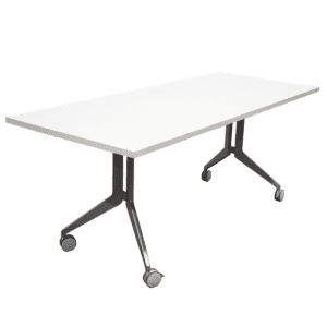 Used Haworth Training Table In White / Flip Top