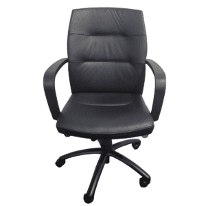 Gunlock High-Back Black Vinyl Conference Chair