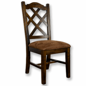 Used Traditional Wooden Break-Room Chair with Brown Fabric Seat This classic break-room chair features a sturdy wood frame paired with a cushioned brown fabric seat, offering lasting comfort and traditional charm. Wooden frame Brown upholstered seat High back for added support Dimensions: 18.1/2"W x 18"D x 40.3/4"H Ideal for lunchrooms, cafés, and communal dining areas.