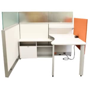 Knoll Dividends 53" H 5.5x5 With Credenza (Priced Per Seat)