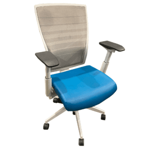 SitOnIt Torsa Series High Back Task Chair W/ Blue Vinyl Seat