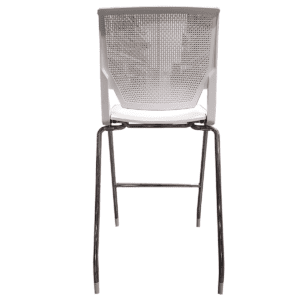 Gallery Haworth Very Series White Plastic Bistro Stools W/ Chrome Frame