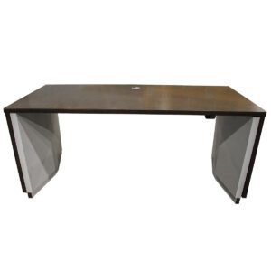 Gallery Used 60" W Kimball Two-Tone Height Adjustable Desk in Grey & White Laminate