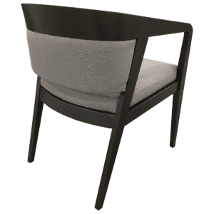 Gallery Global Chap Guest Chair W/ Night Wood Frame & Grey Upholstered Seat & Back