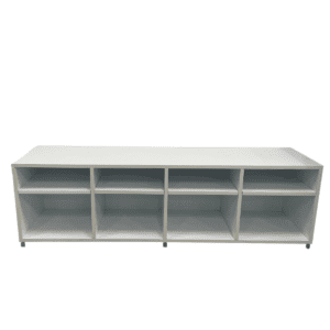 Kimball White Low Wall Open Storage Credenza