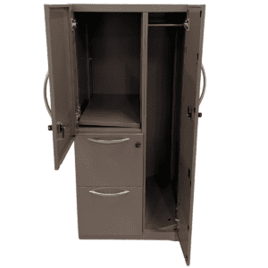 Gallery 24" Kimball Metal Wardrobe W/ Silver Pull Handles