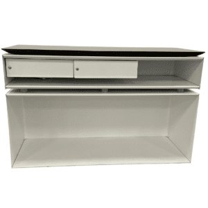 Gallery 47" Kimball Modern Storage Credenza In White W/ Two Pull Drawers