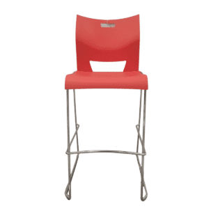 Gallery Global Duet Stools in Red W/ Chrome Frame