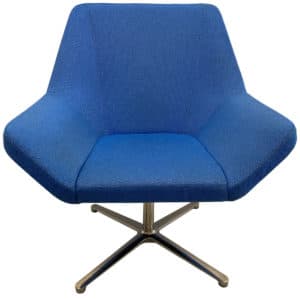Gallery Keilhauer Cahoots Series Swivel Lounge Chair In Blue