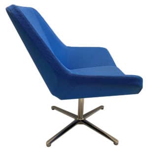 Gallery Keilhauer Cahoots Series Swivel Lounge Chair In Blue