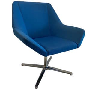 Keilhauer Cahoots Series Swivel Lounge Chair In Blue
