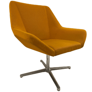 Keilhauer Cahoots Series Swivel Lounge Chair In Light Orange