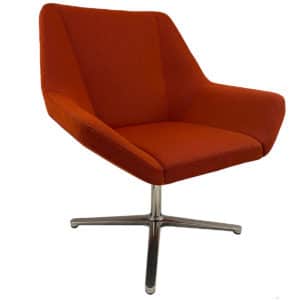 Keilhauer Cahoots Series Swivel Lounge Chair In Red