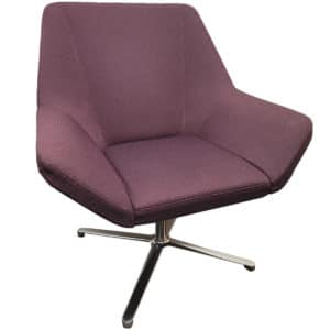 Keilhauer Cahoots Series Swivel Lounge Chair In Wine