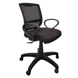 EuroTech Maze Black Mesh Conference Chair w/Fixed arms