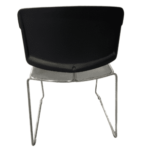 Gallery Steelcase Max-Stacker Black Sled Base Chair W/ No Arms