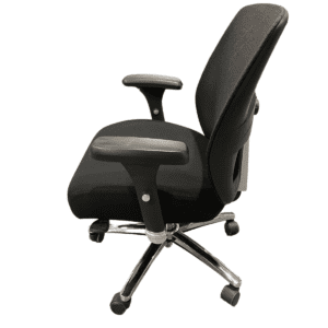 Gallery Black Task Chair W/ Chrome Base & Lumbar