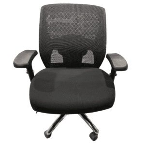 Black Task Chair W/ Chrome Base & Lumbar