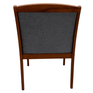 Gallery Kimball Grey Upholstered Guest Chair W/Mahogany Frame