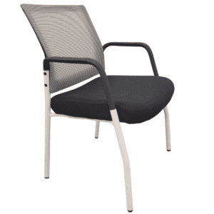 Mesh Back Side Chair W/ Padded Black Upholstered Seat