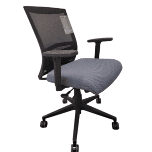 Compel Blue Pattern Upholstered Seat Task Chair W/ Mesh-back