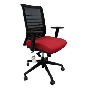 Lucky Series Ergonomic Task Chair W/ Red Upholstered Seat By Compel
