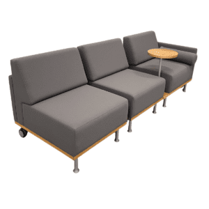 JSI Lounge Chairs W/ Gray Fabric Set Of (3)