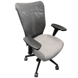 Allsteel Task Chair W/ Grey Upholstered Seat & Mesh-back
