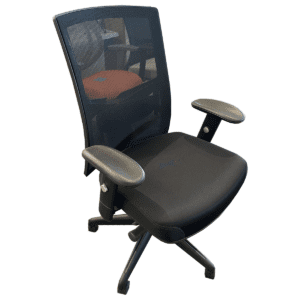 All Black Mesh-Back Task Chair W/ Lumbar