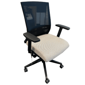 Compel "Derby" Series Task Chair W/ Pattern Fabric Seat / Mesh-Back