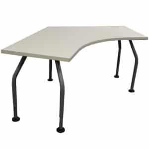 Steelcase White Laminated Corner Table