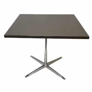 Dark Gray Square Table Top with Silver Base