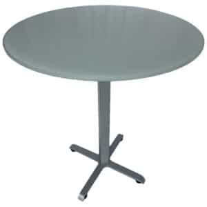 Allsteel 36" White Glass Top W/ Silver Base Bistro Table