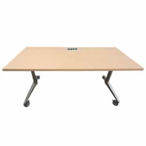 24" x 60" Maple Flip-Top Training Table W/ Data